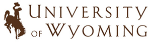 brown University of Wyoming logo with cowboy on a bucking bronco